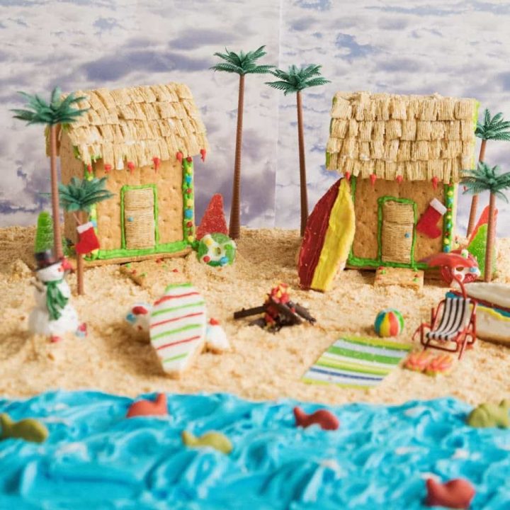Beach Themed Gingerbread Houses