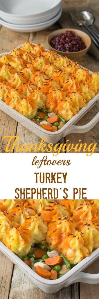 With Thanksgiving leftovers turkey shepherd's pie, you get the perfect bite in every bite because all the flavors are in 1 delicious layer.