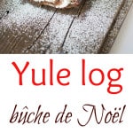 The Yule log, (also known as a bûche de Noël in France and Canada) is a traditional Christmas dessert served around the holiday. Chocolate cake with whipped cream frosting and decorated with chocolate bark.
