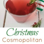 2 glasses of red Christmas Cosmopolitan