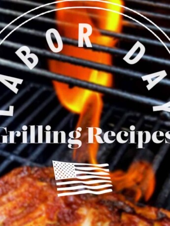 A flame flare up on the barbecue