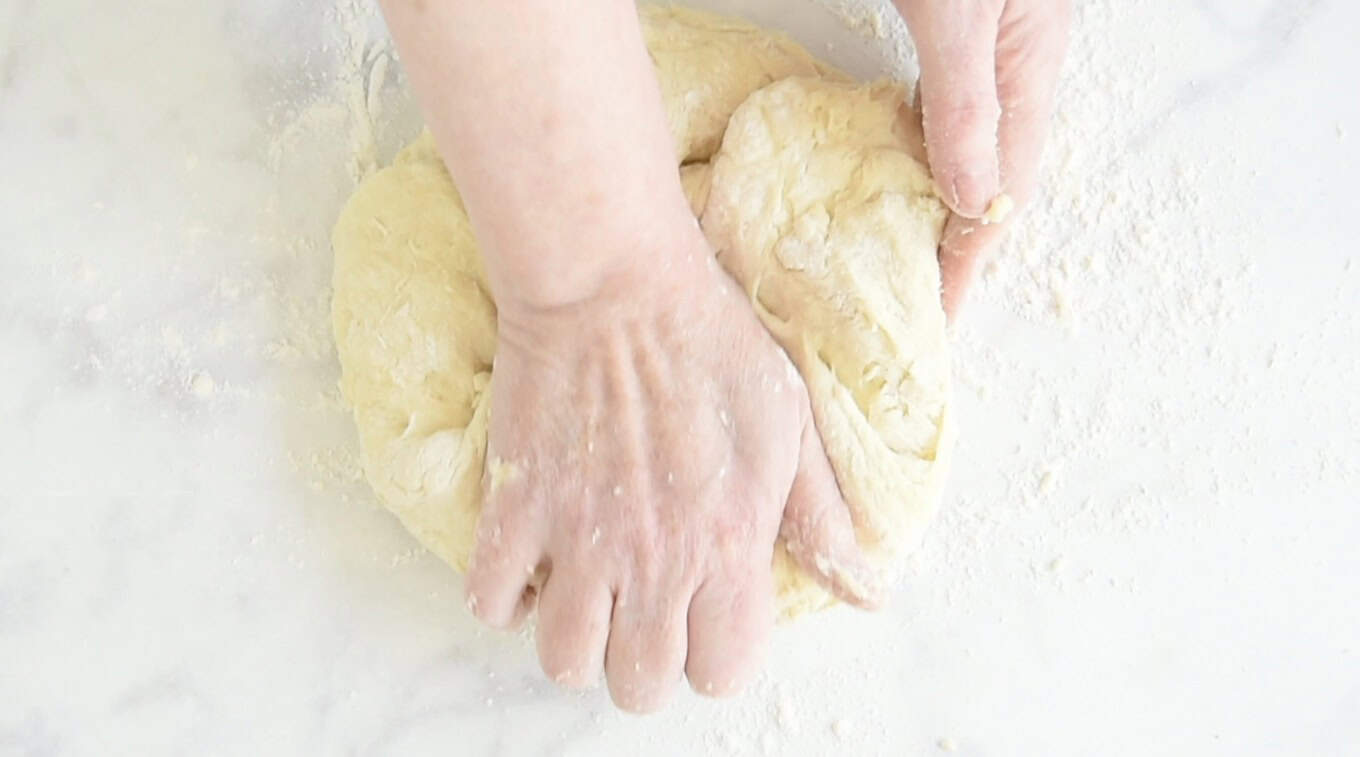 Kneading bread dough