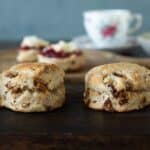 British scones with apple and dates