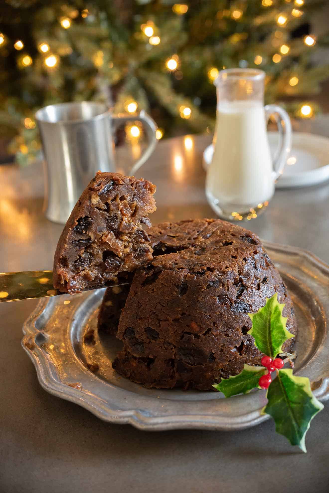 British Christmas Pudding with Brandy Sauce Culinary Ginger