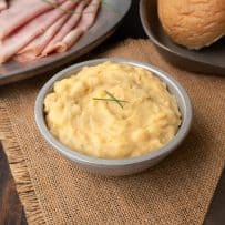 Yellow split peas give this easy Pease Pudding its color
