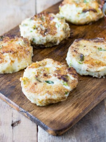 5 Bubble and squeak on a board with onion gravy