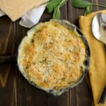 An overhead view of butternut squash gratin