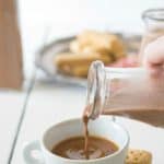 Cashew milk peppermint mocha coffee creamer is a delicious, seasonal, non-dairy coffee creamer that you can make yourself at home from scratch using The NutraMilk.