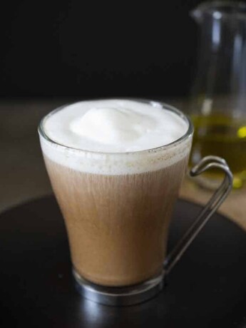 Cold milk foam topped cold brew coffee