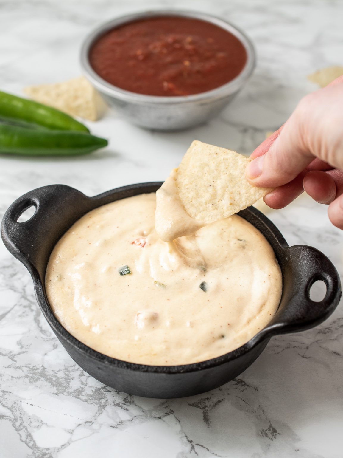 Copycat Chipotle Queso Blanco - Culinary Ginger