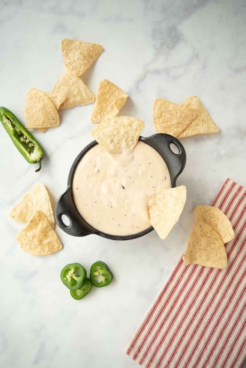 Copycat Chipotle Queso Blanco - Culinary Ginger