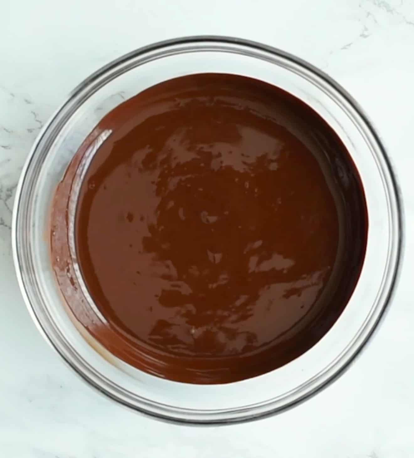 A bowl of melted chocolate