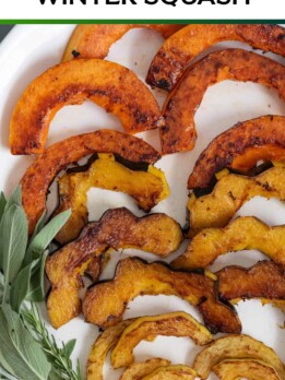 Orange and yellow slices of squash