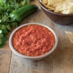 A vibrant bowl of tomato salsa