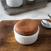 A single souffle fresh out of the oven