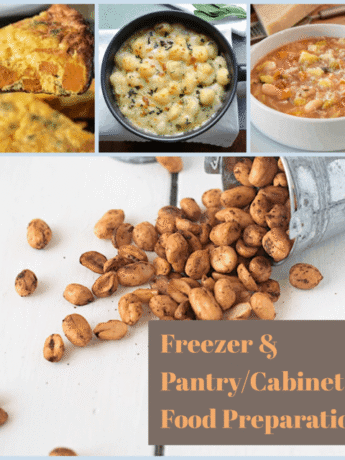 Nuts, minestrone soup, baked gnocchi in cheese sauce and a slice of sweet potato frittata