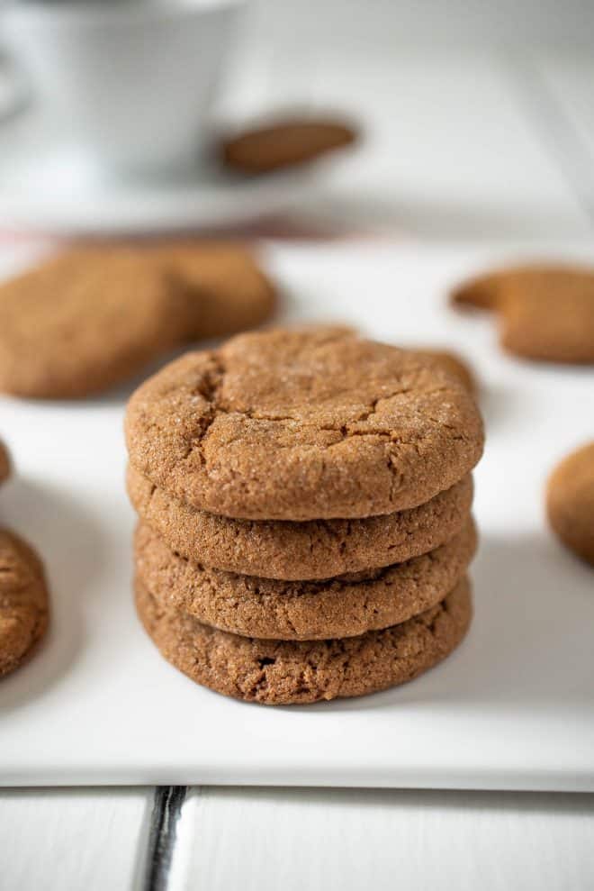 A stack of 4 Ginger Snaps a.k.a Ginger Nuts