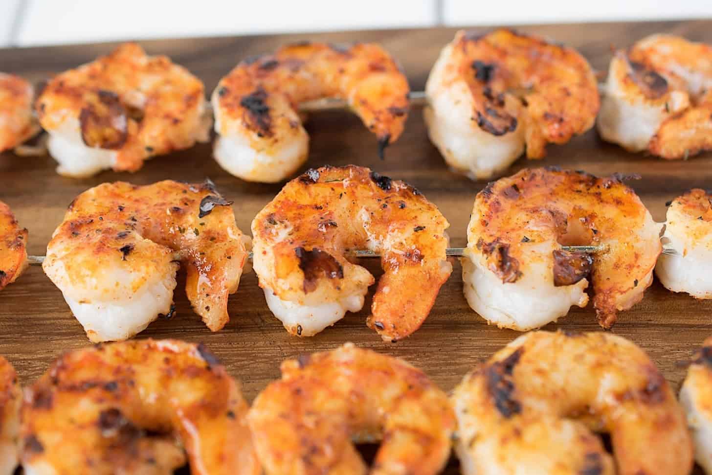 Close-up of grilled shrimp