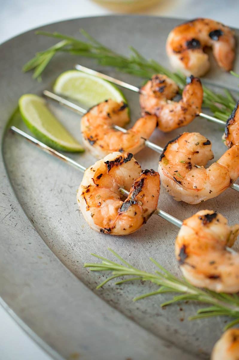 Grilled key lime shrimp is fast and easy meat free alternative that can be served as an appetizer or the protein in any main meal.