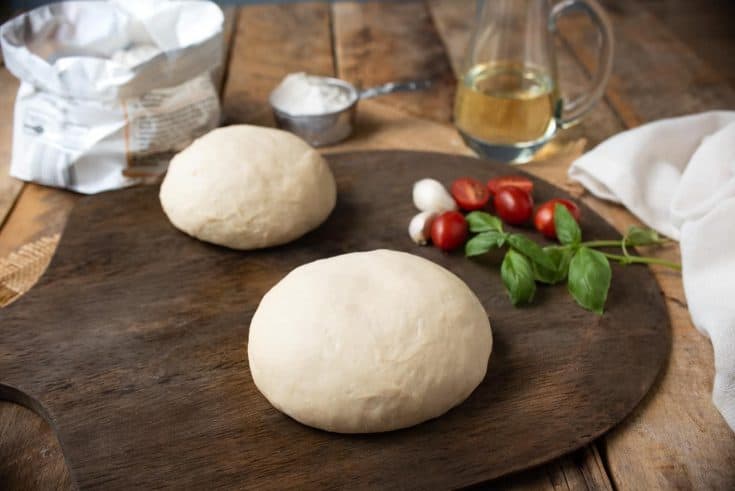 2 balls of yeast free pizza dough