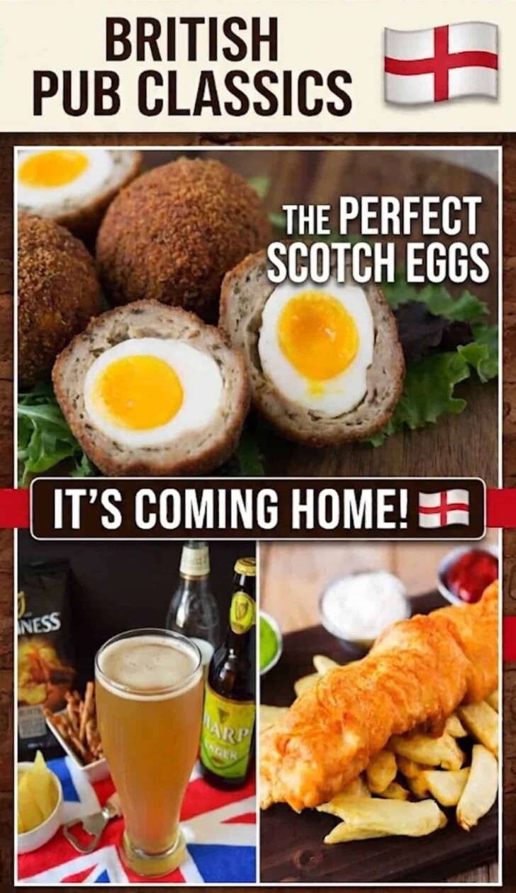A selection British pub food
