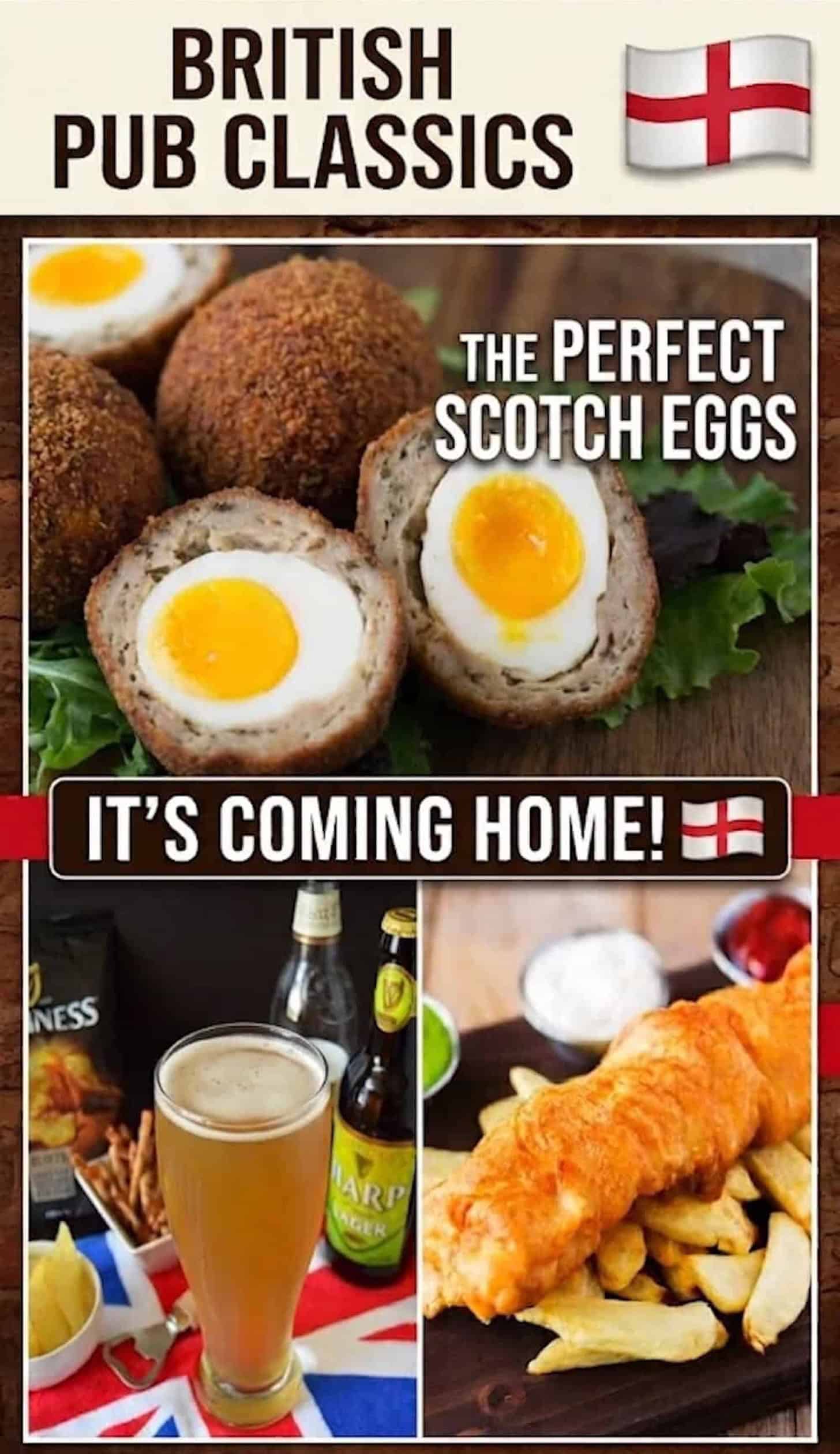 A selection of British pub food