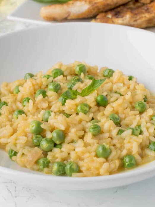 Lemon Risotto with Peas - Culinary Ginger