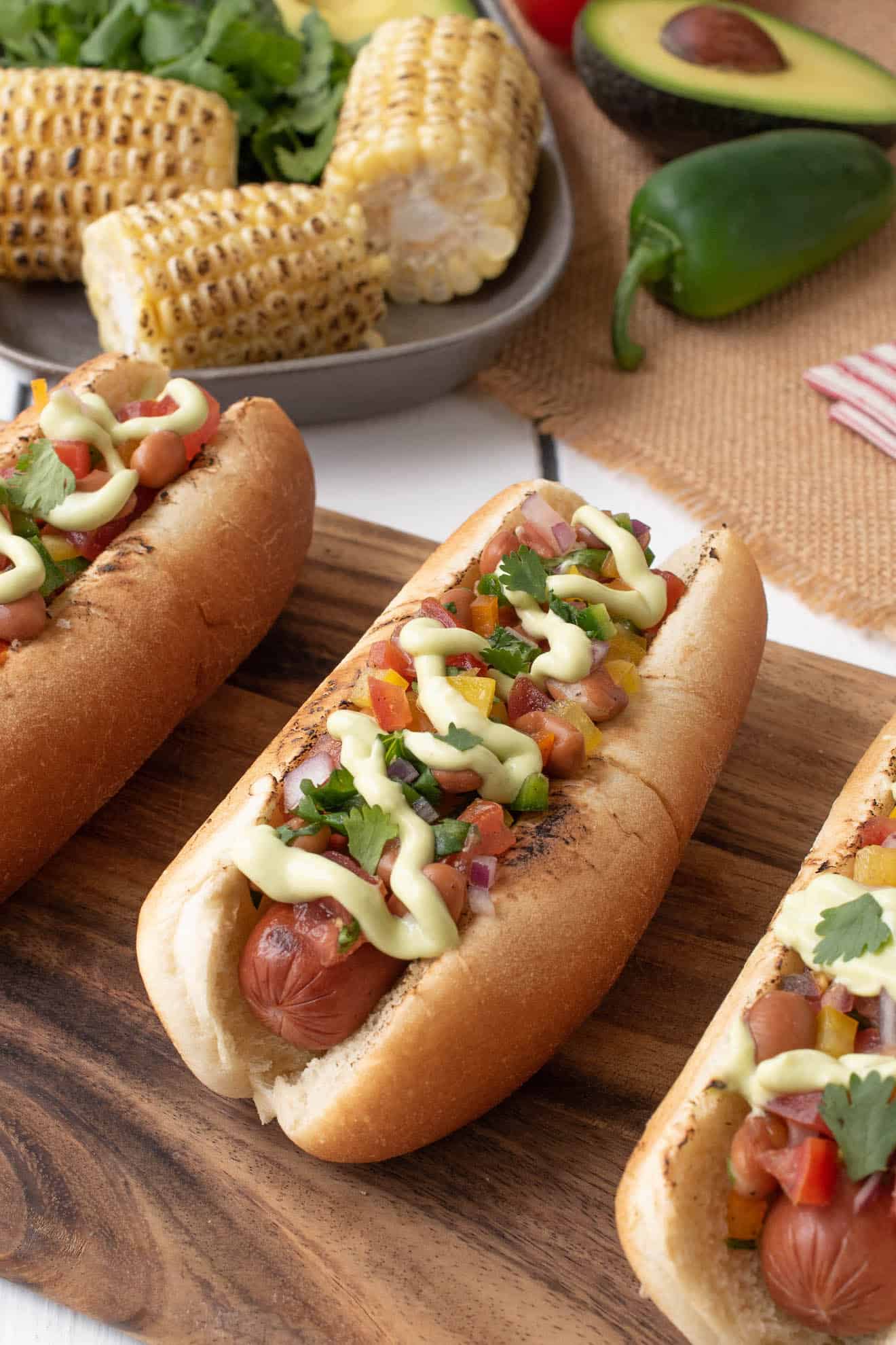 Mexican Style Hot Dogs - Culinary Ginger