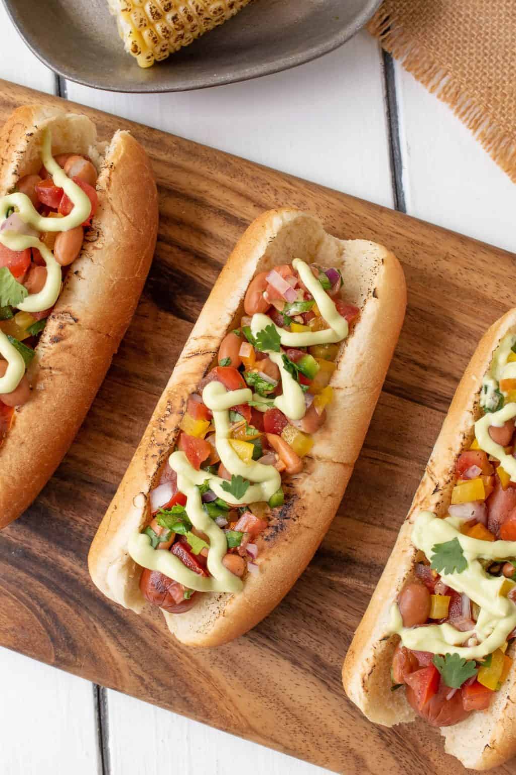 Mexican Style Hot Dogs - Culinary Ginger