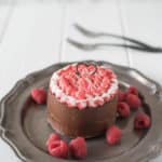 Mini chocolate cake for two is a chocolate lovers dream. Rich chocolate cake is smothered in gorgeous dark chocolate frosting with a little special frosting.