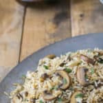 Mushroom and sage rice pilaf is an earthy and perfectly seasonal side dish full of fall flavors that is quick and easy to make that will become your new favorite rice dish.