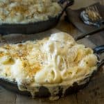 A spoonful of gooey, cheesy mushroom sage mac and cheese