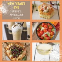 A selection of New Year's Eve buffet foods