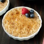 Creamy rice pudding with brulee top