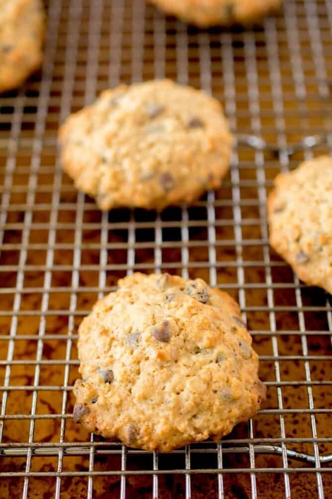 Oatmeal breakfast cookies right out of the oven