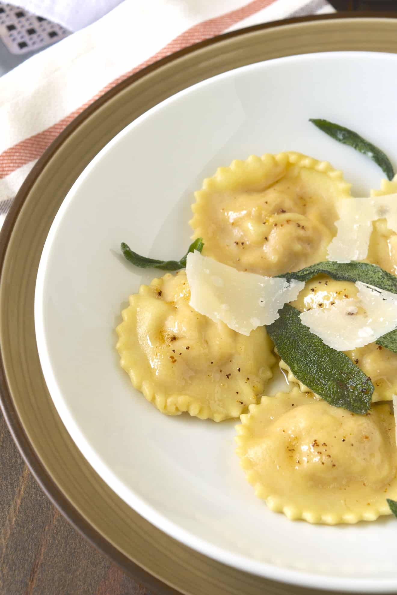 Pumpkin Ricotta Ravioli - Culinary Ginger