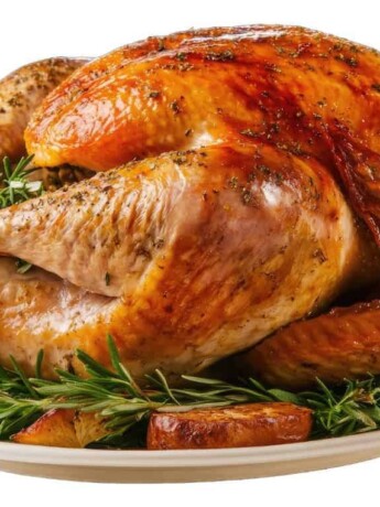 A whole cooked turkey