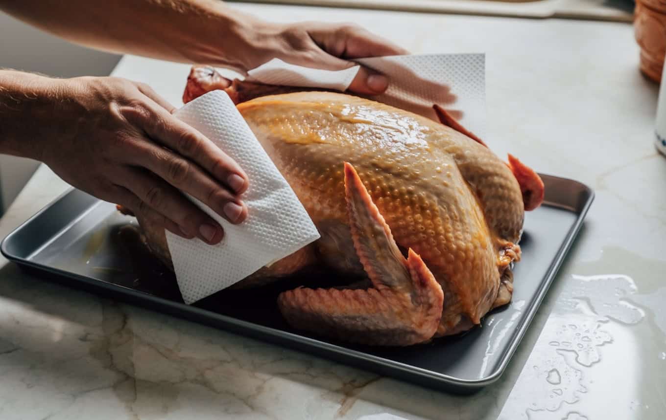 Drying a whole turkey