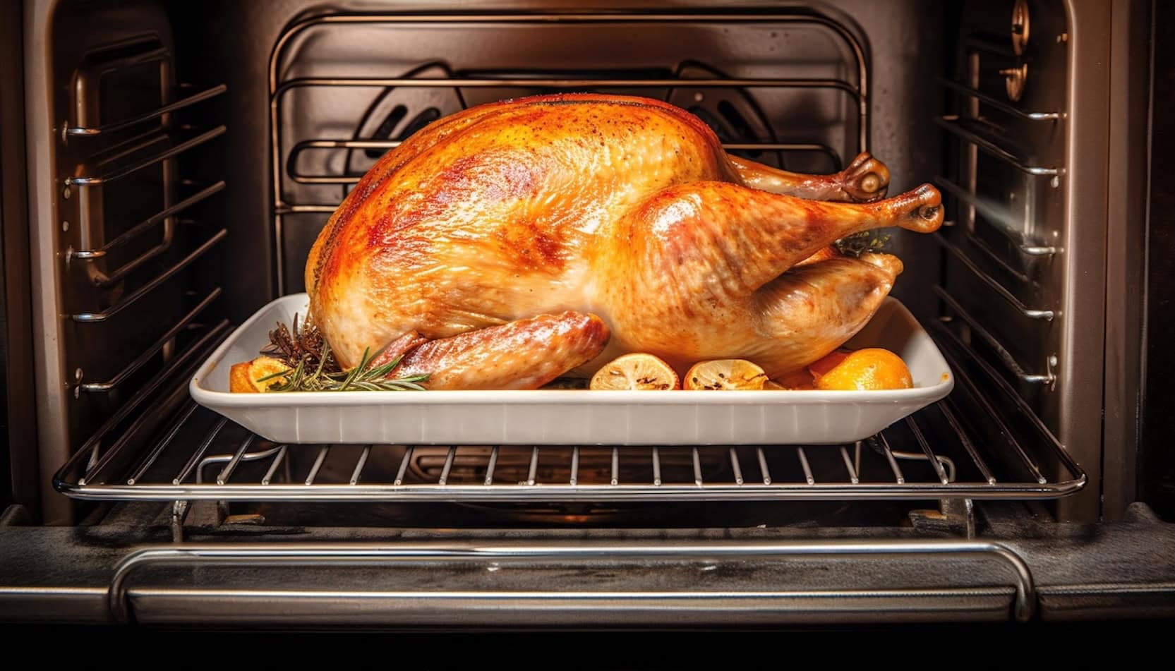 A turkey in the oven