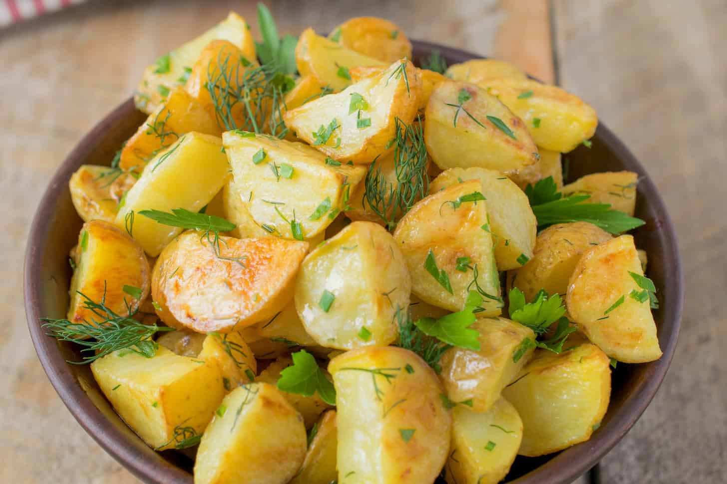 Creamy dijon dressing with roasted potatoes