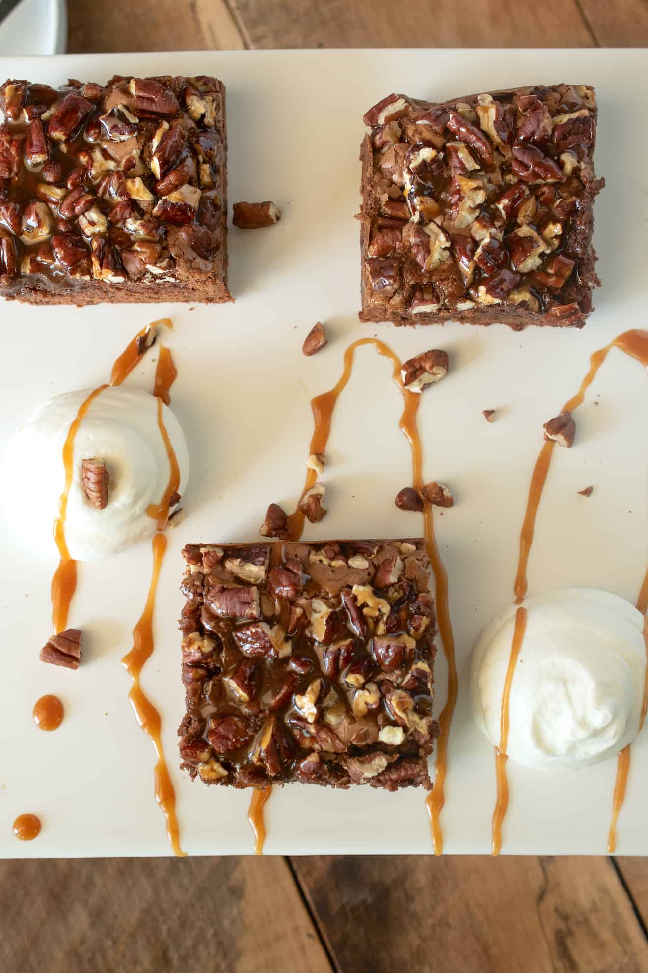 Salted Caramel Pecan Brownies - Culinary Ginger