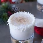 A glass of Santa's Rum Spiked Milk