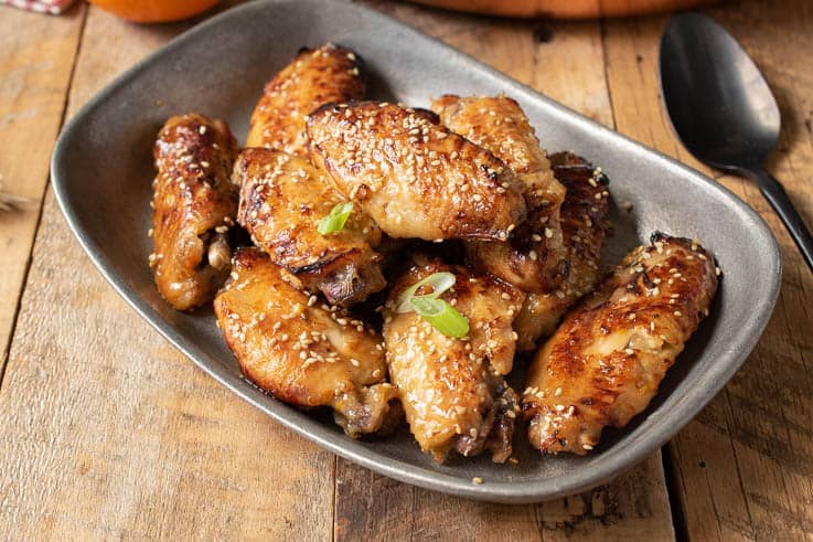 Slow Cooker Orange Chicken Wings - Culinary Ginger