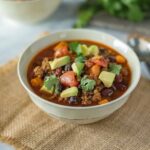 A bowl of beef chili