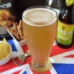 A cold glass of snakebite - British cider and lager