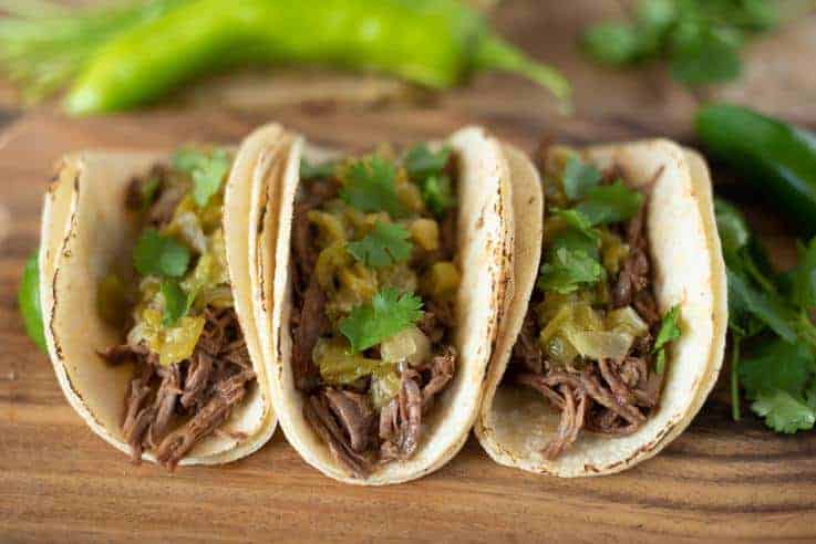 3 beef tacos ready to eat
