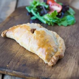 Traditional Cornish pasty are savory packages of beef and potatoes wrapped in flaky, buttery pastry. It makes a wonderful lunch or dinner on a chilly day.