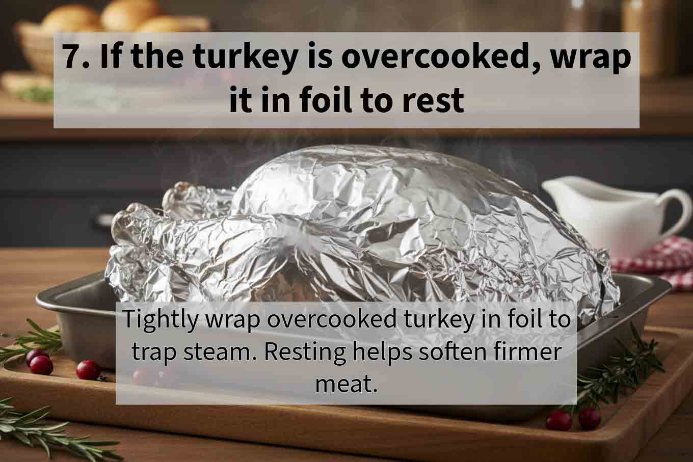 A turkey resting covered in foil