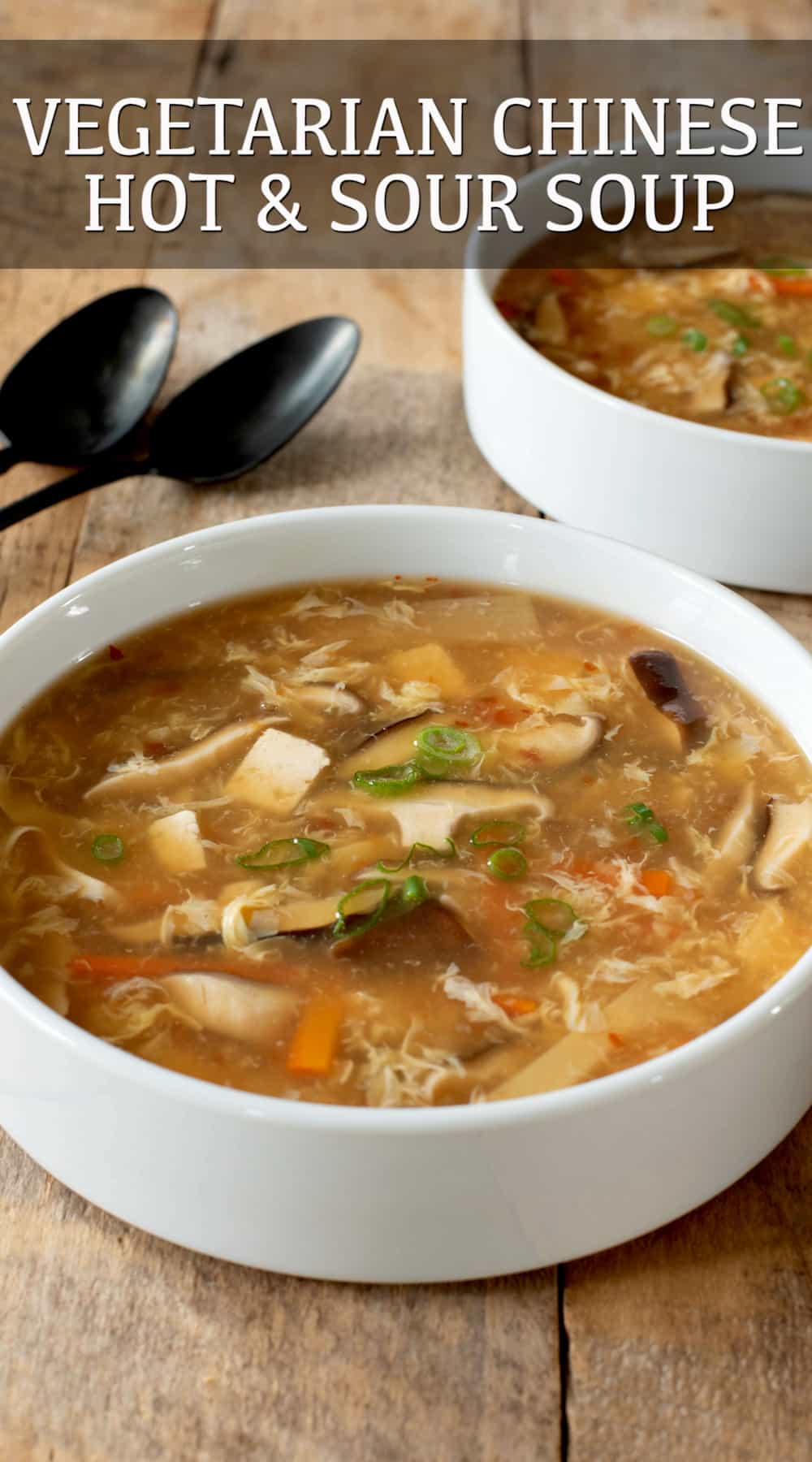 2 bowls of Chinese hot and sour soup