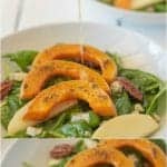 Slices of orange squash in a salad
